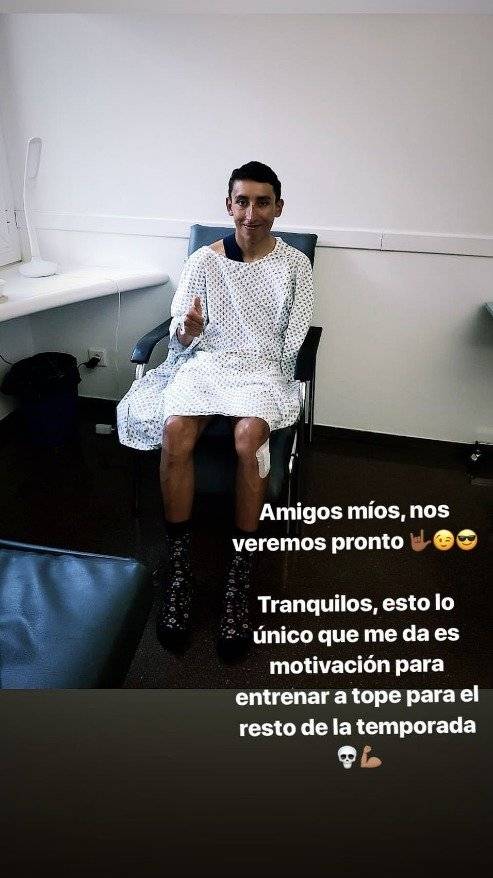 El emotivo mensaje de Egan Bernal tras su operación al romperse la clavícula y perderse el Giro