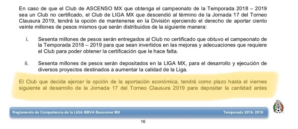 Descenso Mx