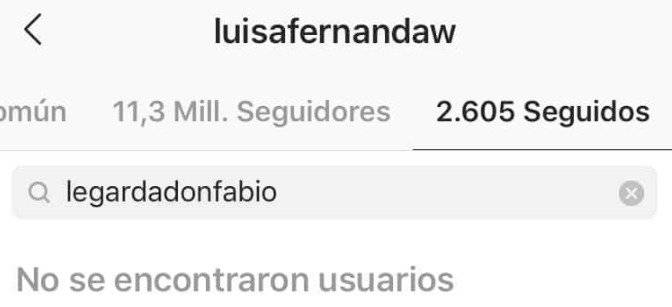 Captura de pantalla Instagram Luisa Fernanda W