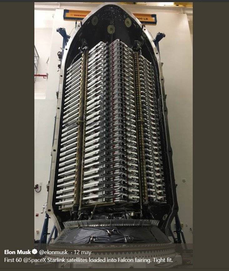 Elon Musk muestra cuantos satélites pueden caber en el cohete Falcon 9 de SpaceX Elon Musk muestra cuantos satélites pueden caber en el cohete Falcon 9 de SpaceX