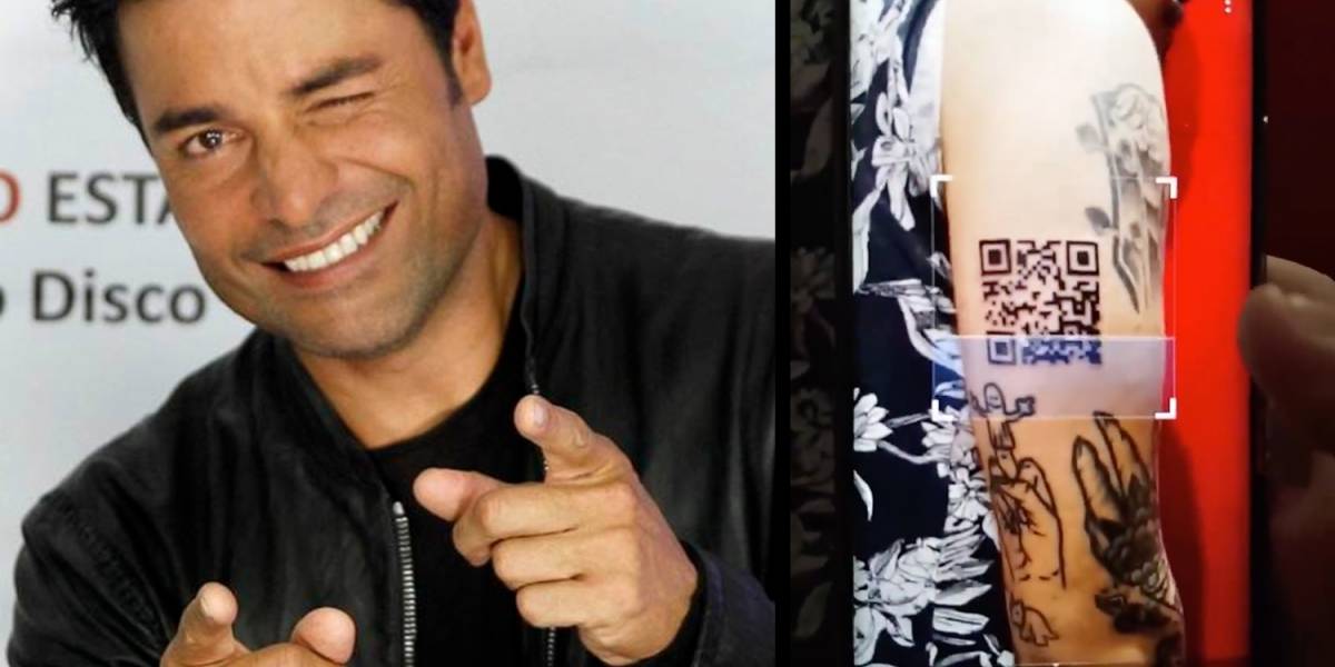 Un romántico: Chileno se tatúa un código QR con una canción de Chayanne