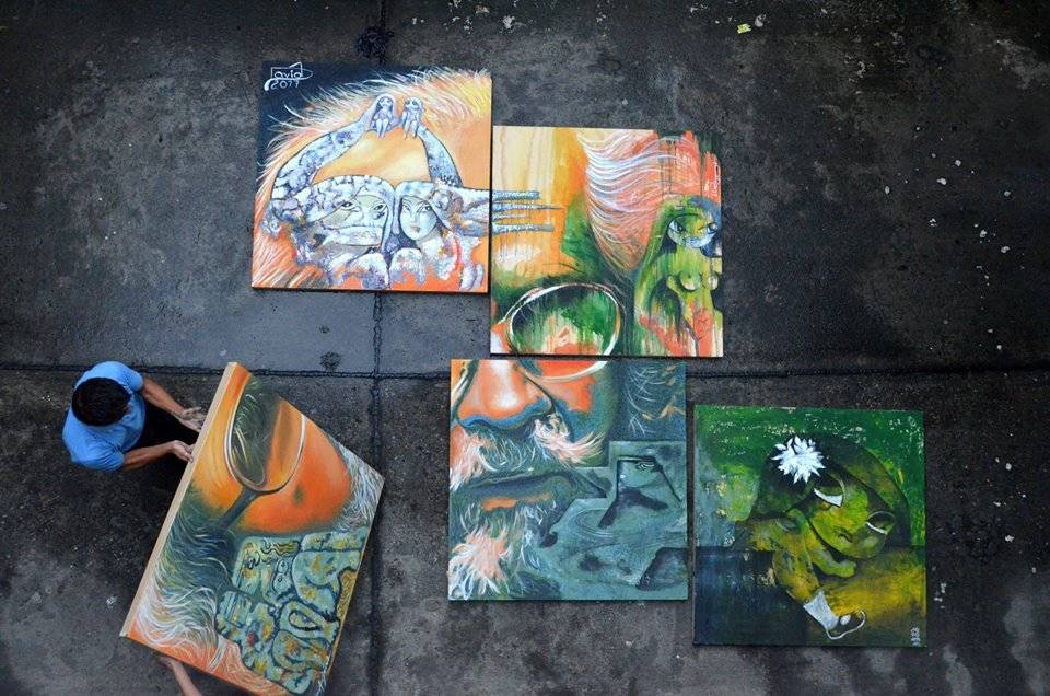 Obra "Fragmentos de Recinos" por Colectivo Chucho Callejero
