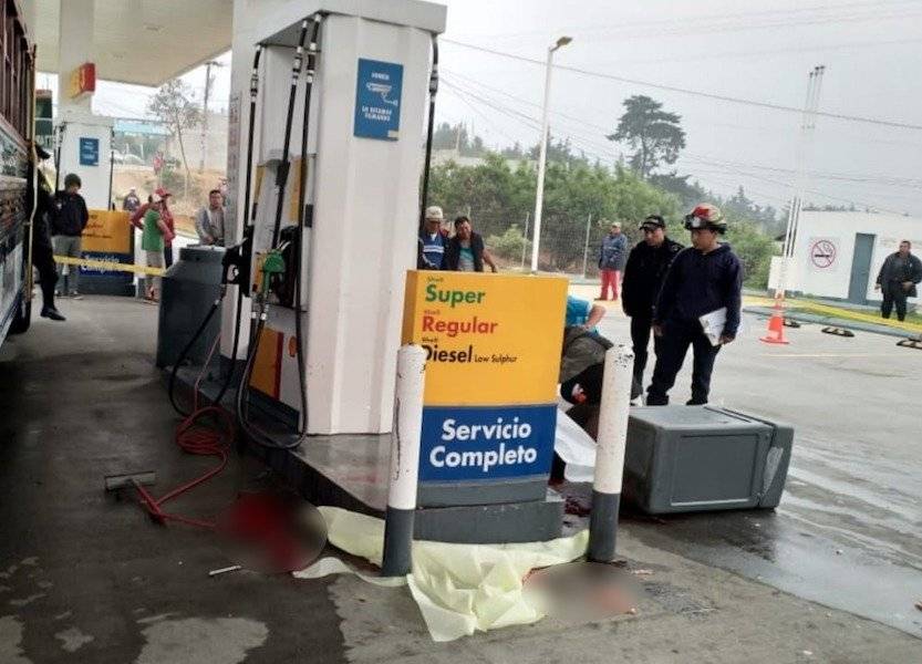 ayudante de bus fallecido en gasolinera en ruta Interamericana