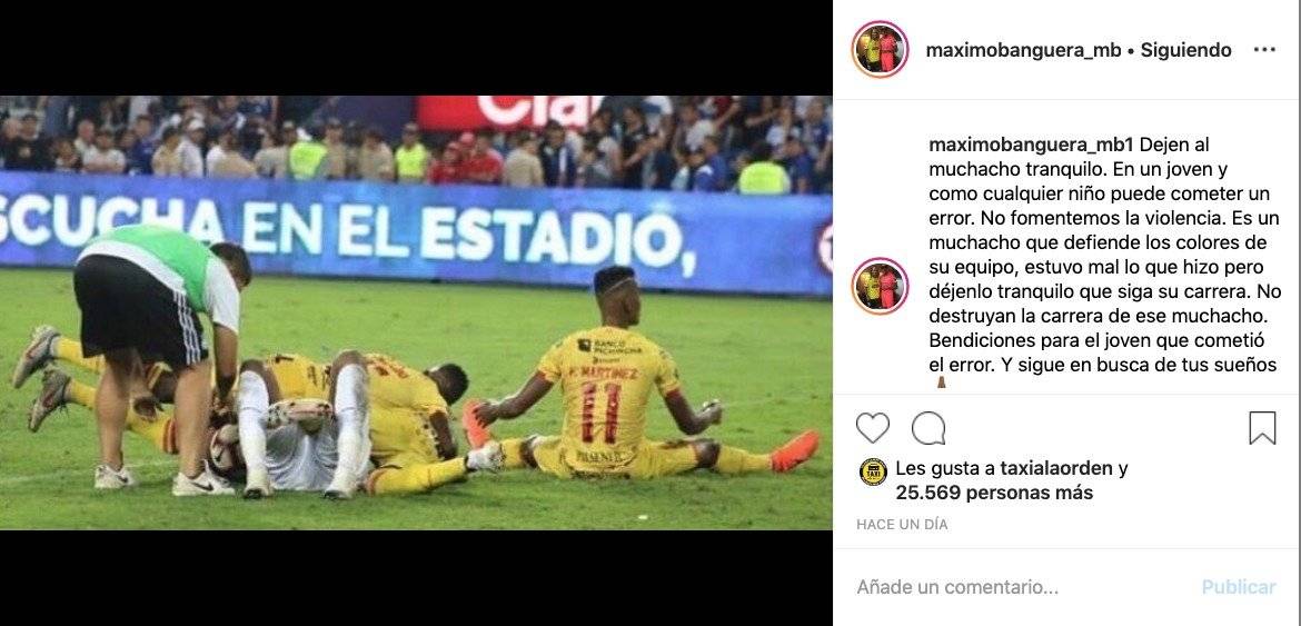 Máximo Banguera habló sobre el incidente que tuvo con el pasabolas en el Clásico del Astillero