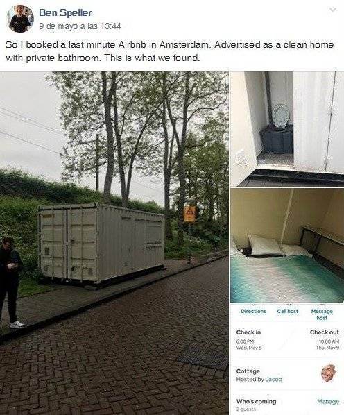 Arrendó casa por Airbnb y llegó a un contenedor en medio de la carretera Arrendó casa por Airbnb y llegó a un contenedor en medio de la carretera