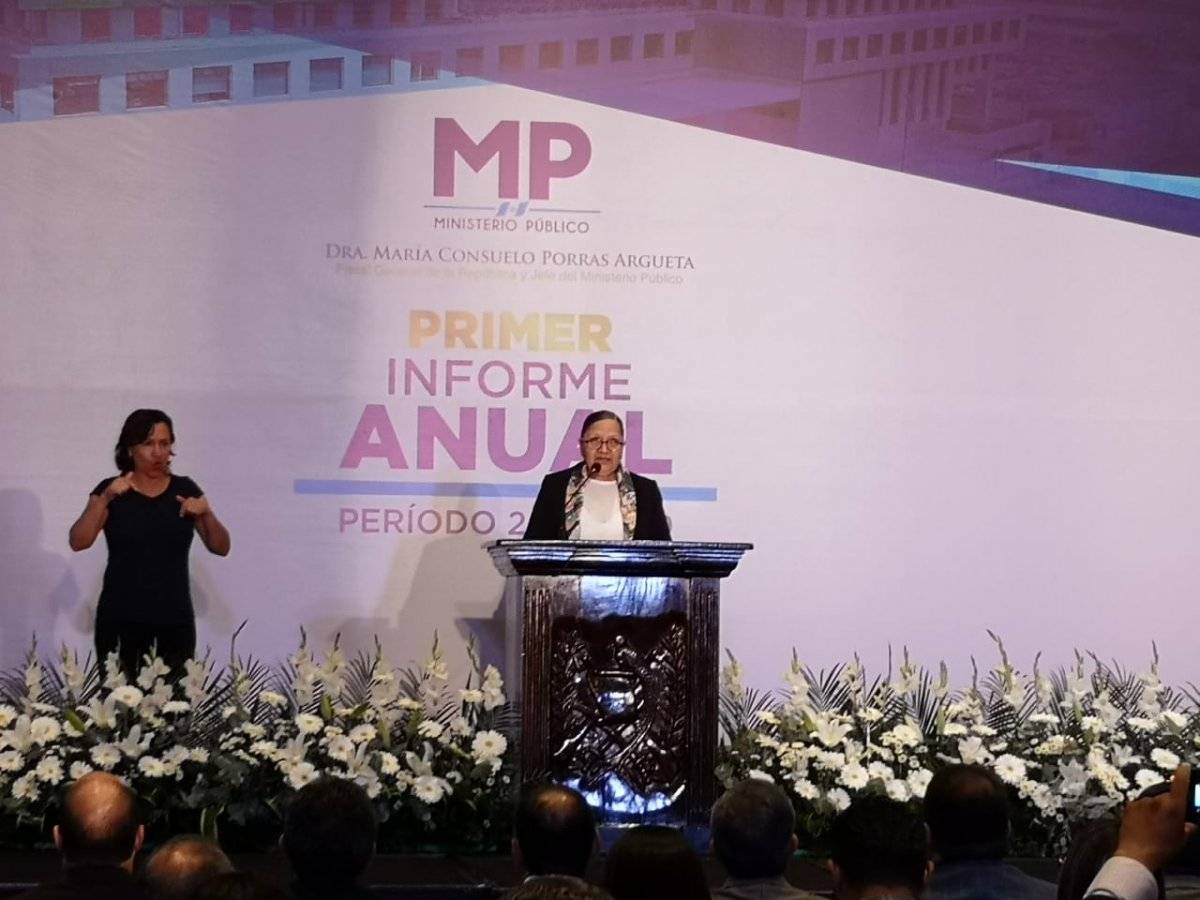 fiscal general Consuelo Porras presenta informe de labores de primer año de gestión