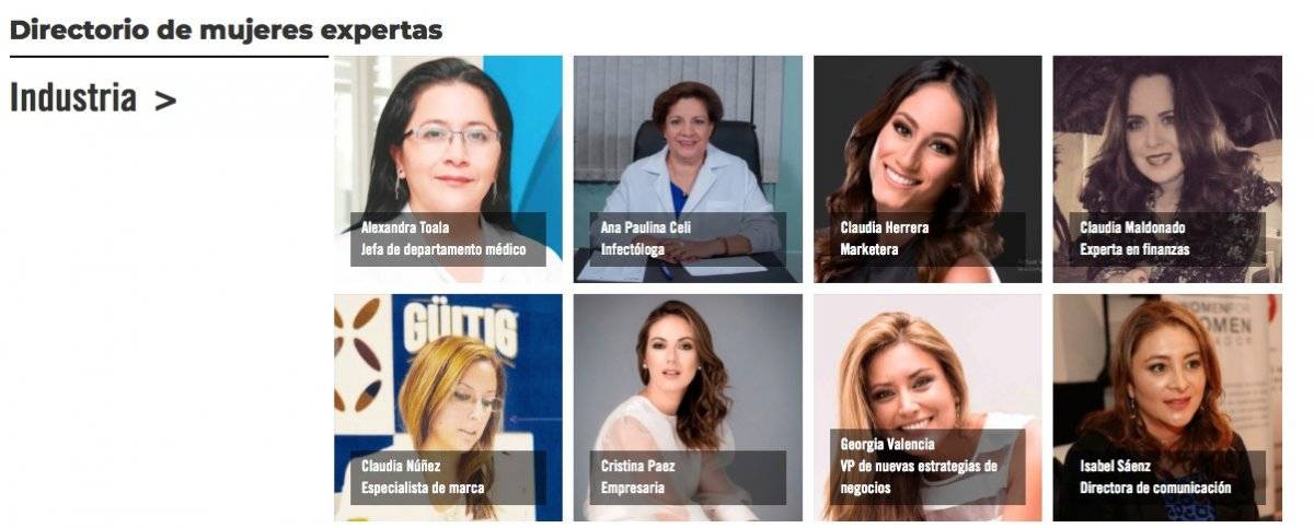 Directorio de mujeres expertas