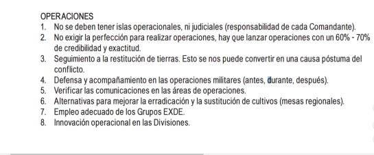 Presiones al ejército