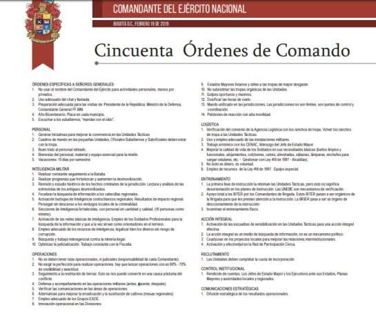 Presiones al Ejército