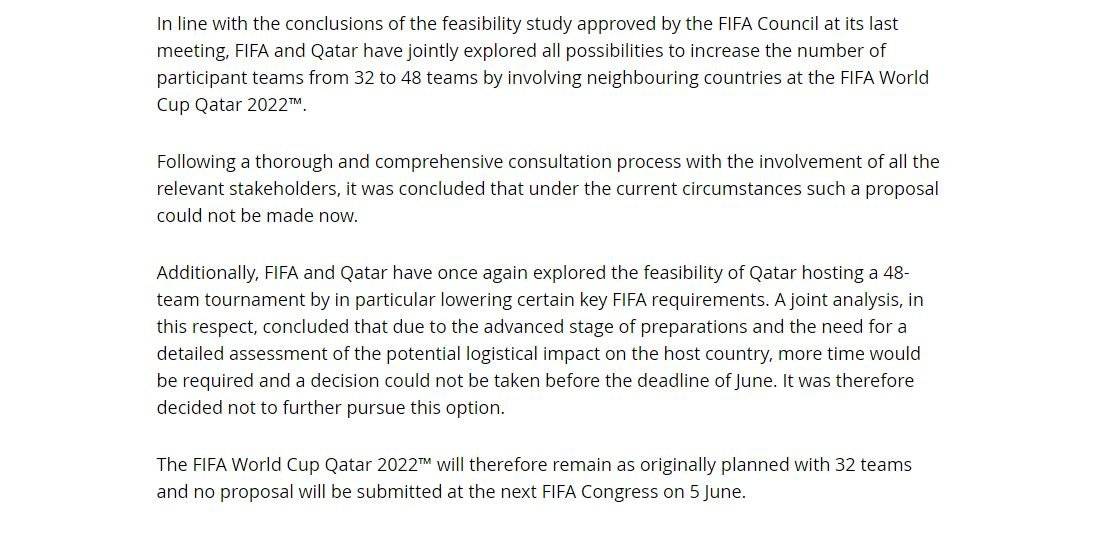 Comunicado FIFA