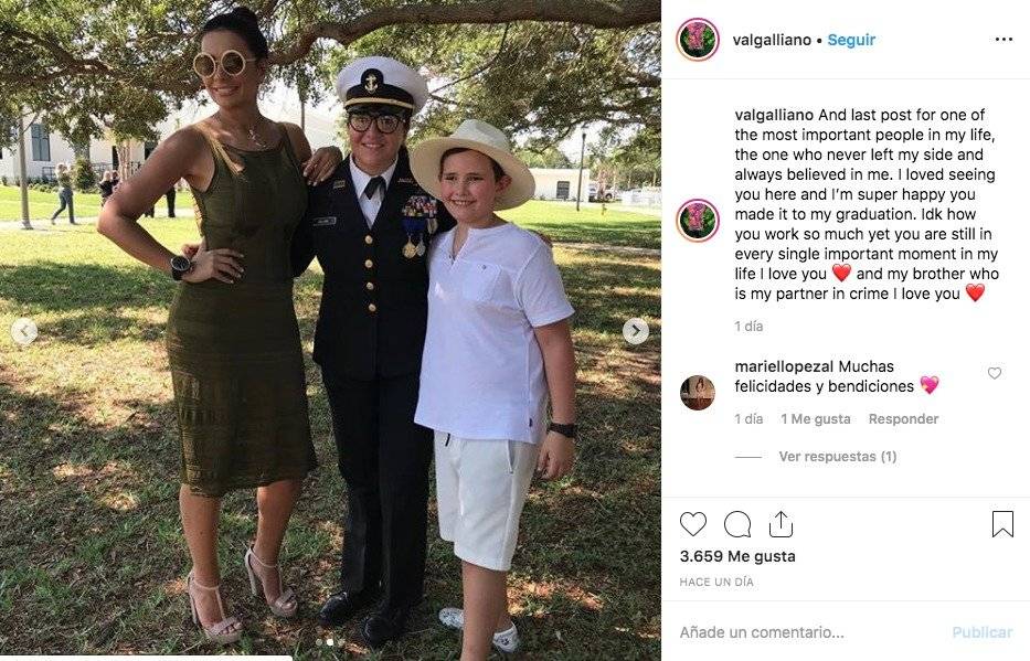 Cecilia Galliano y su familia