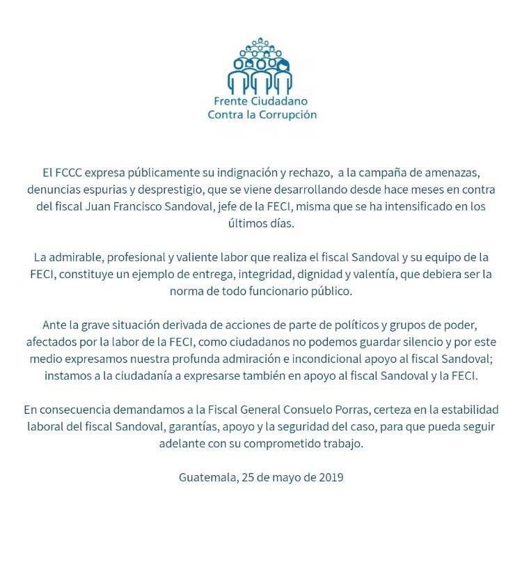 Apoyo Juan Francisco Sandoval
