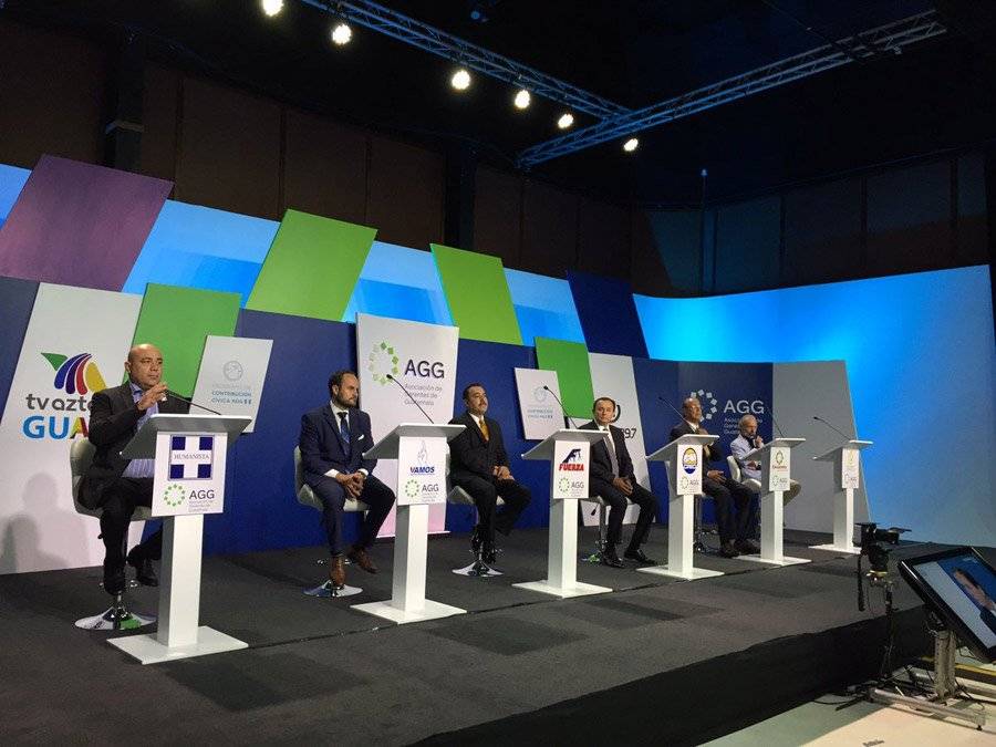 Participantes en el debate de candidatos a alcalde