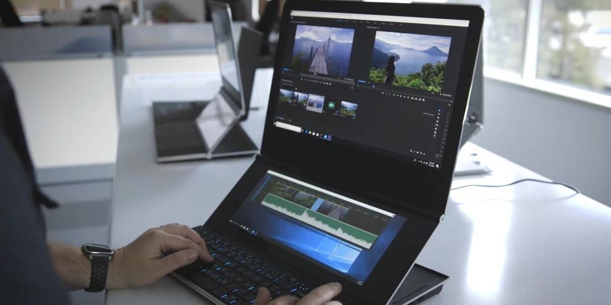 Intel presentó un prototipo de laptop con doble pantalla #Computex2019