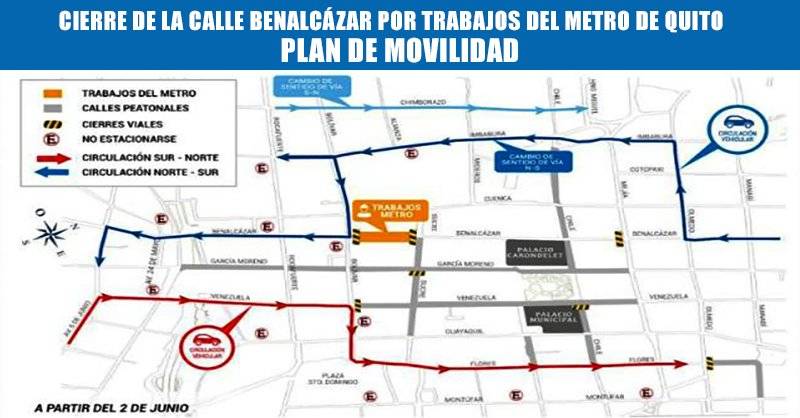 Quito: Se cerrará la calle Benalcázar durante todo el año