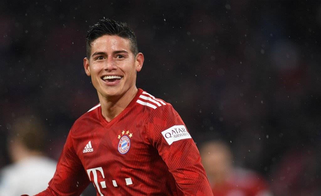 James Rodríguez con el Bayern Múnich