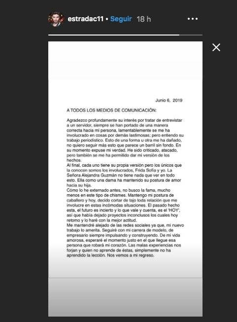 Mensaje de Christian Estrada