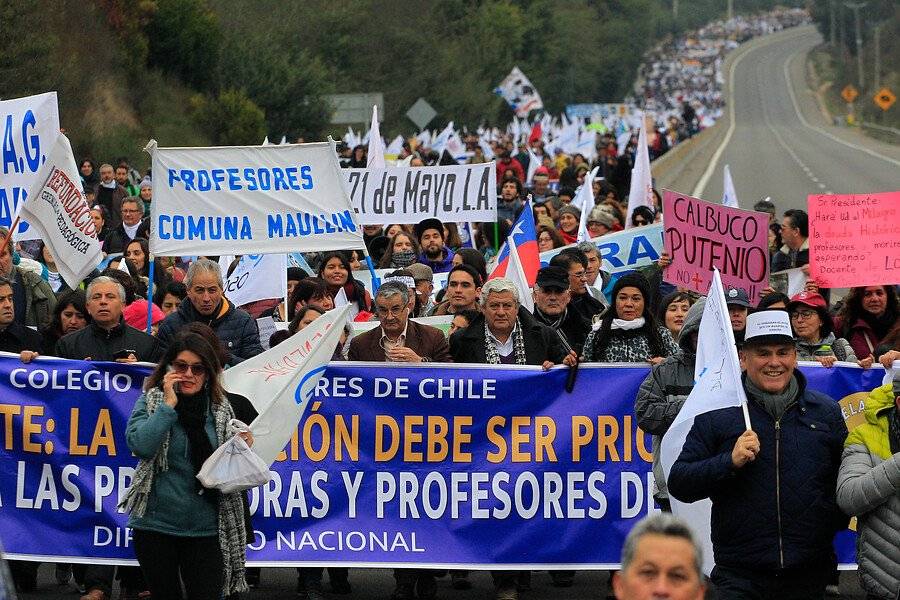 Marcha profesores Valparaíso
