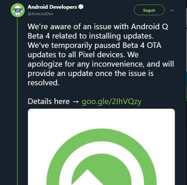 Google anuncia que ha solucionado en problema del bootloop en la beta de Android Q Google anuncia que ha solucionado en problema del bootloop en la beta de Android Q