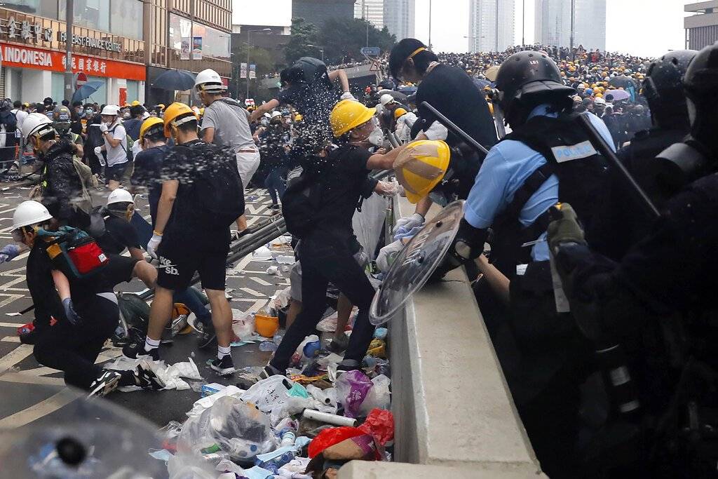Protestas en Hong Kong Foto: AP