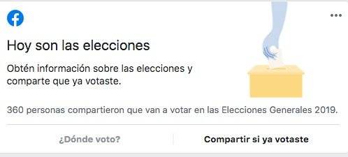 herramienta de Facebook sobre elecciones en Guatemala