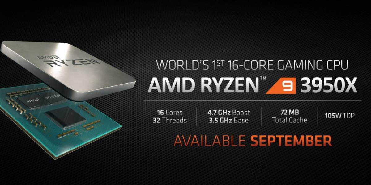 Ryzen 9 3950X: La primera CPU de 16 núcleos "para gamers" de AMD