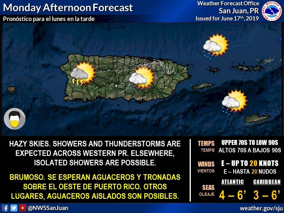Pronóstico del clima para Puerto Rico