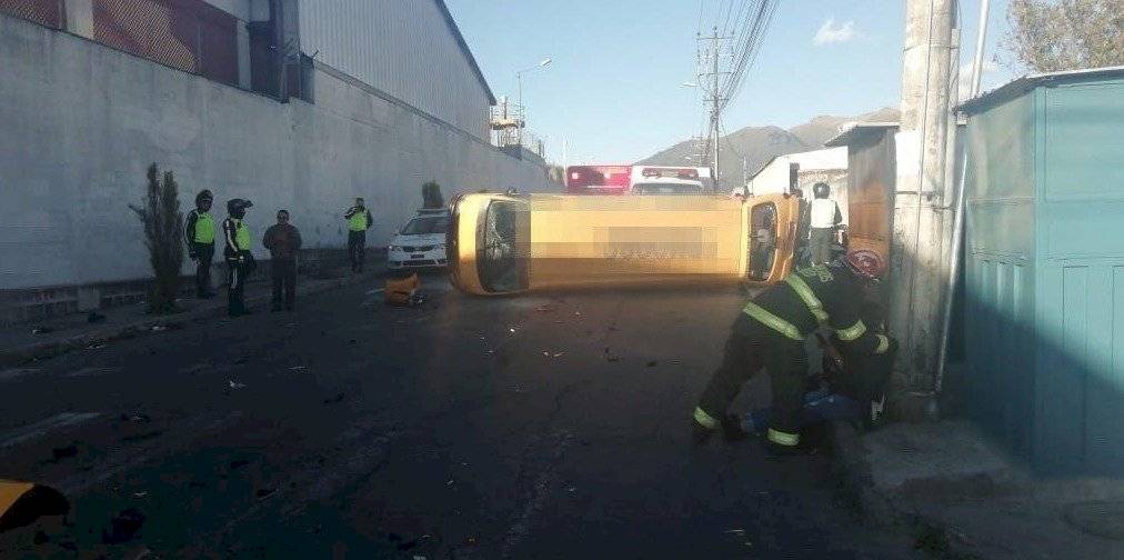 Accidente de tránsito en sector Carcelén Industrial