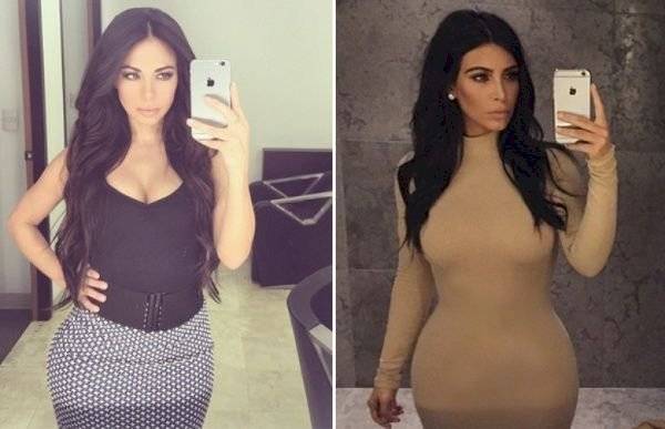 Jimena Sánchez y Kim Kardashian