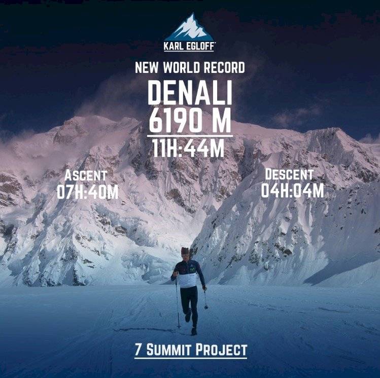 Montañista ecuatoriano Karl Egloff bate récord mundial en cordillera de Alaska