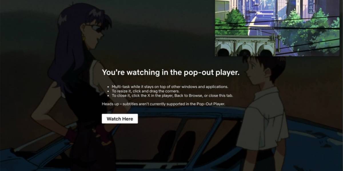 Netflix está probando una opción 'picture-in-picture' en equipos de escritorio