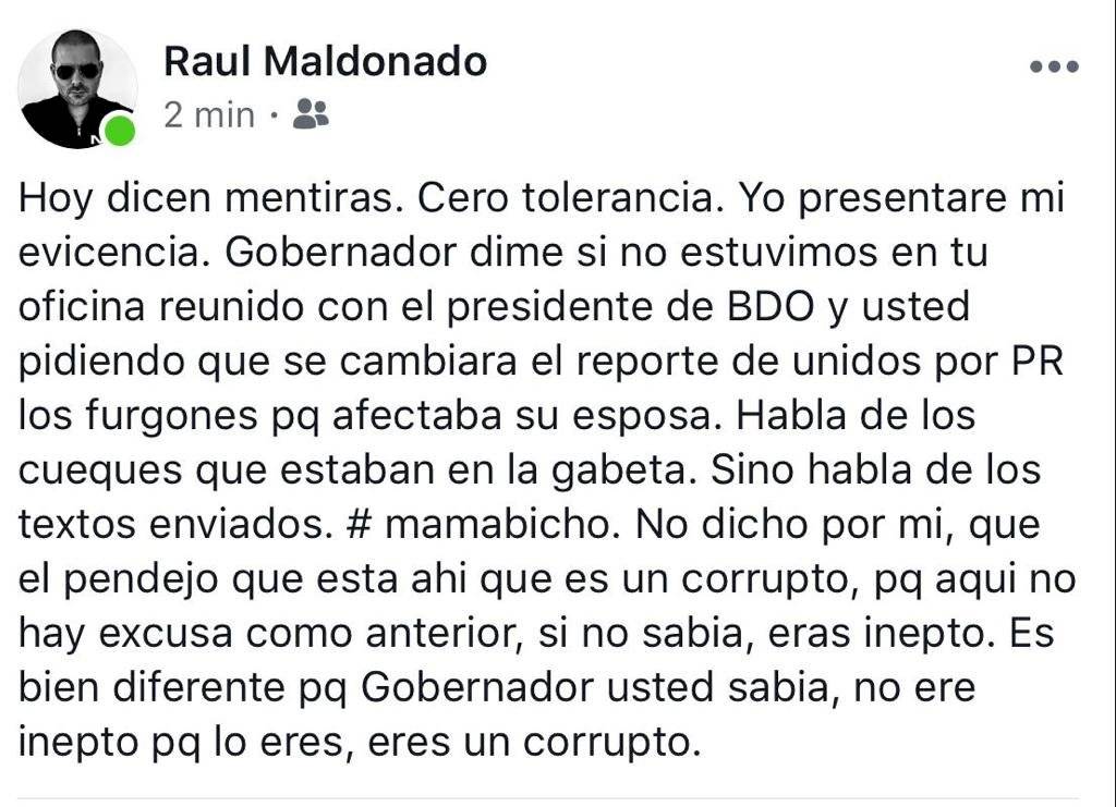 Comentario de Raúl Maldonado