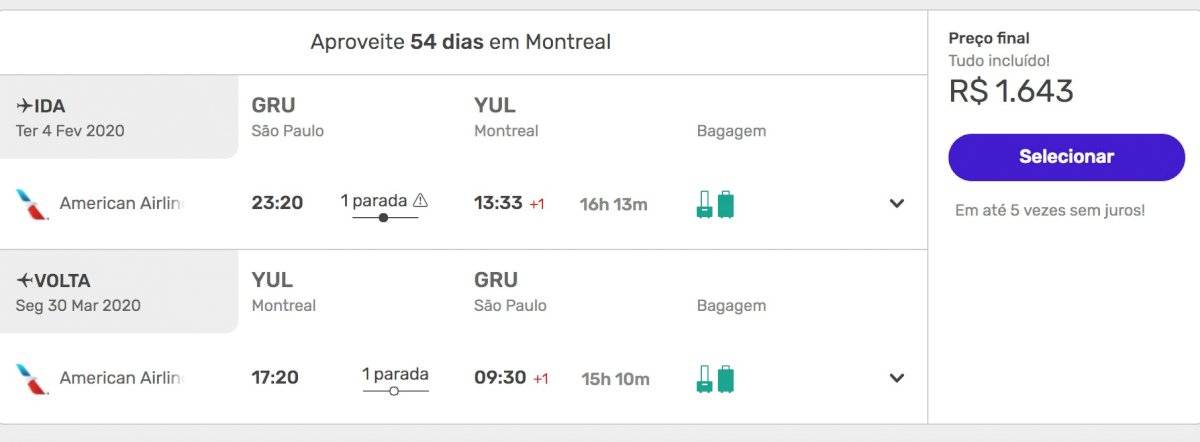 Voos promocionais