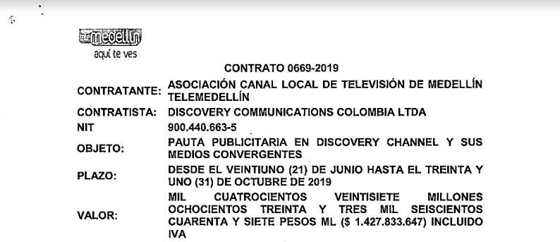 Contrato Telemedellín Discovery