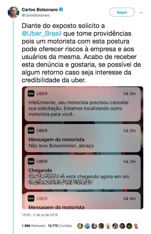 print twitter carlos bolsonaro