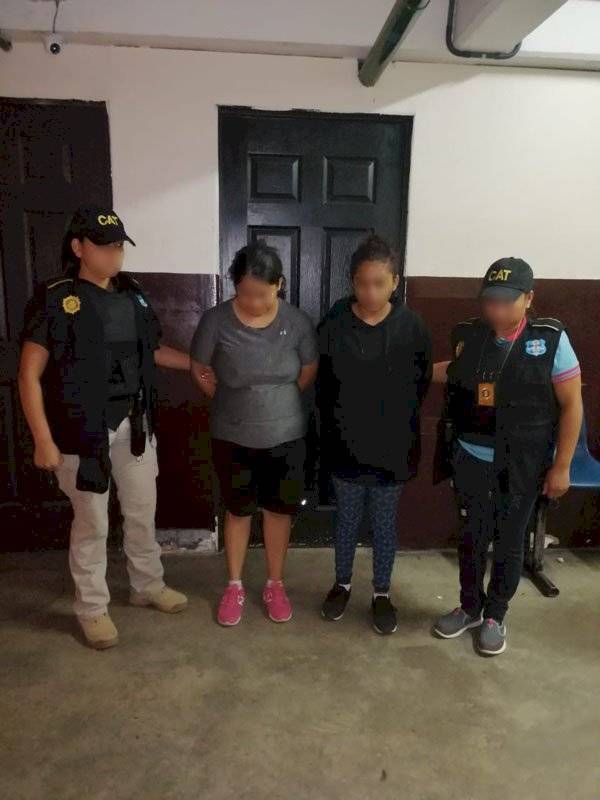 mujeres extorsionistas capturadas en zona 19