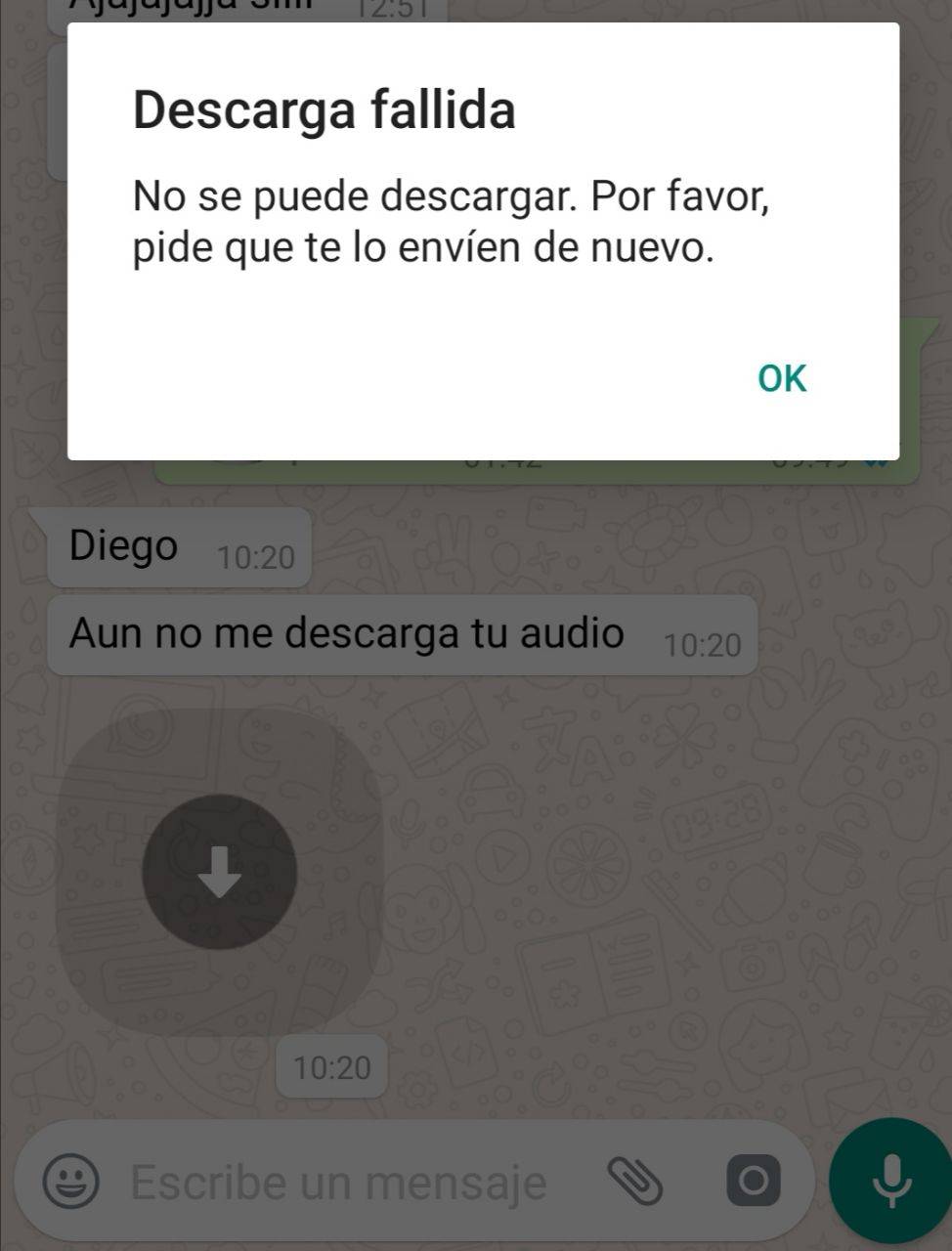 Whatsapp error