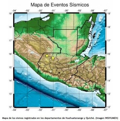 sismos en Huehuetenango y Quiché durante julio 2019