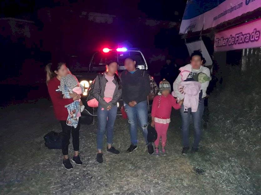 migrantes hondureños interceptados Km. 60 ruta Interamericana
