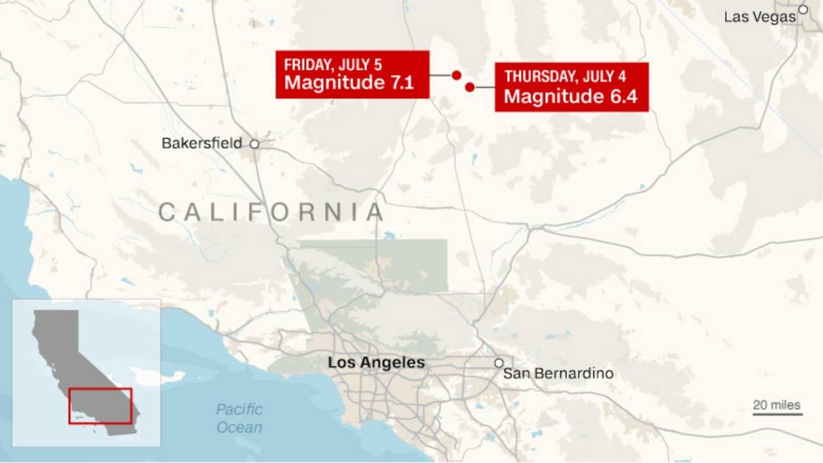 Terror causado por sismo de 7,1 en California quedó registrado durante la transmisión en vivo de un noticiero