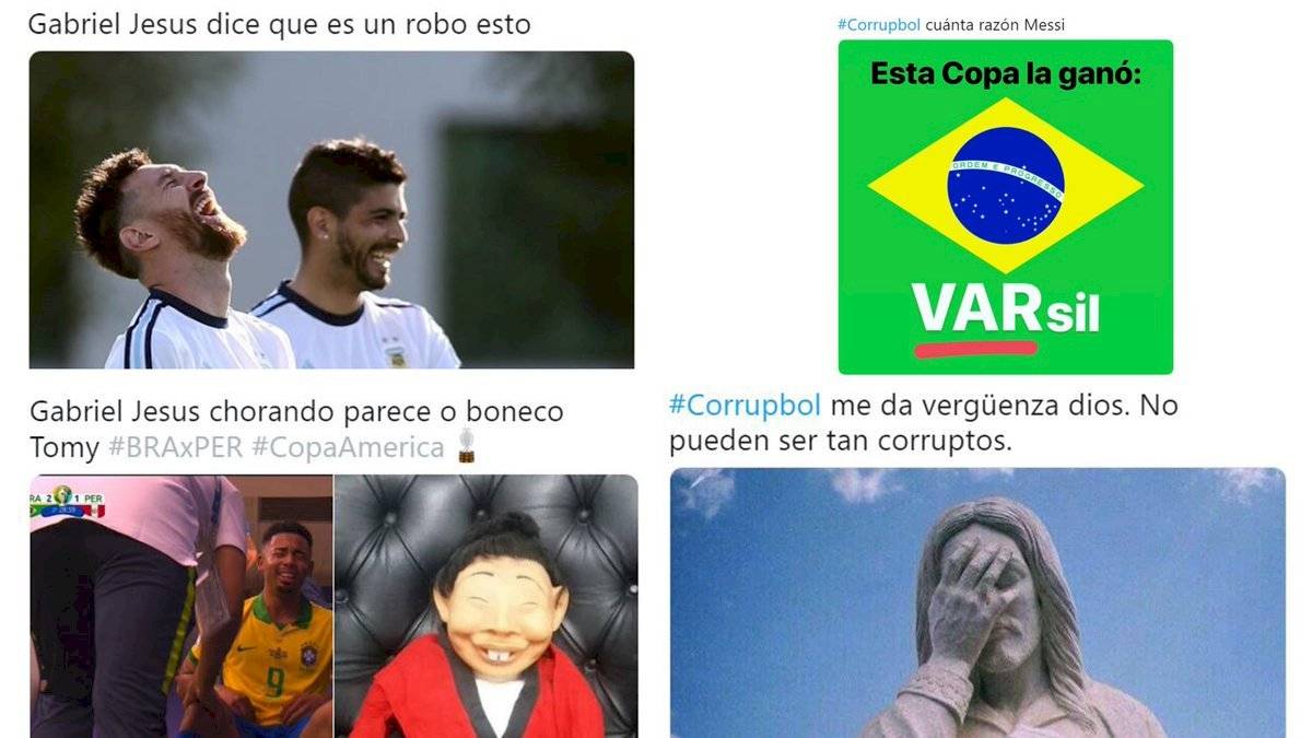 memes Brasil vs Perú final Copa América