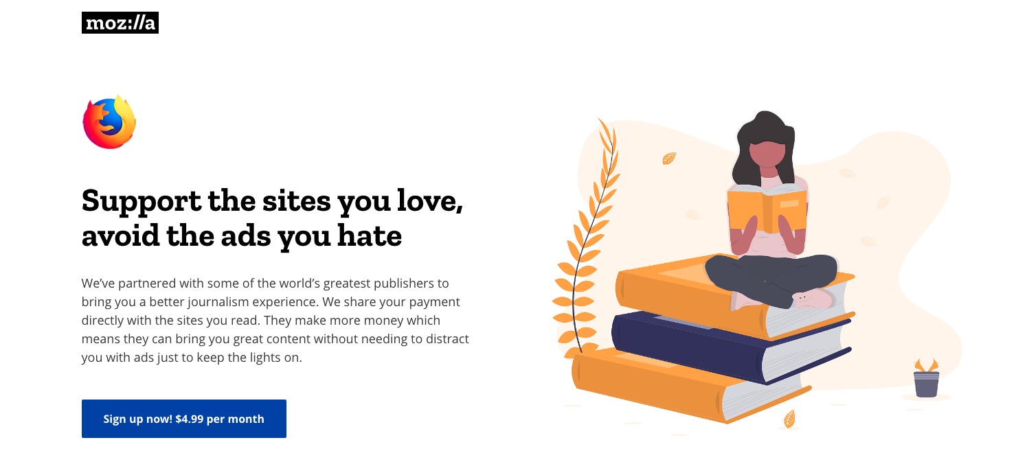 Firefox quiere cobrarte 5 dólares por no mostrar más publicidad en internet Firefox quiere cobrarte 5 dólares por no mostrar más publicidad en internet