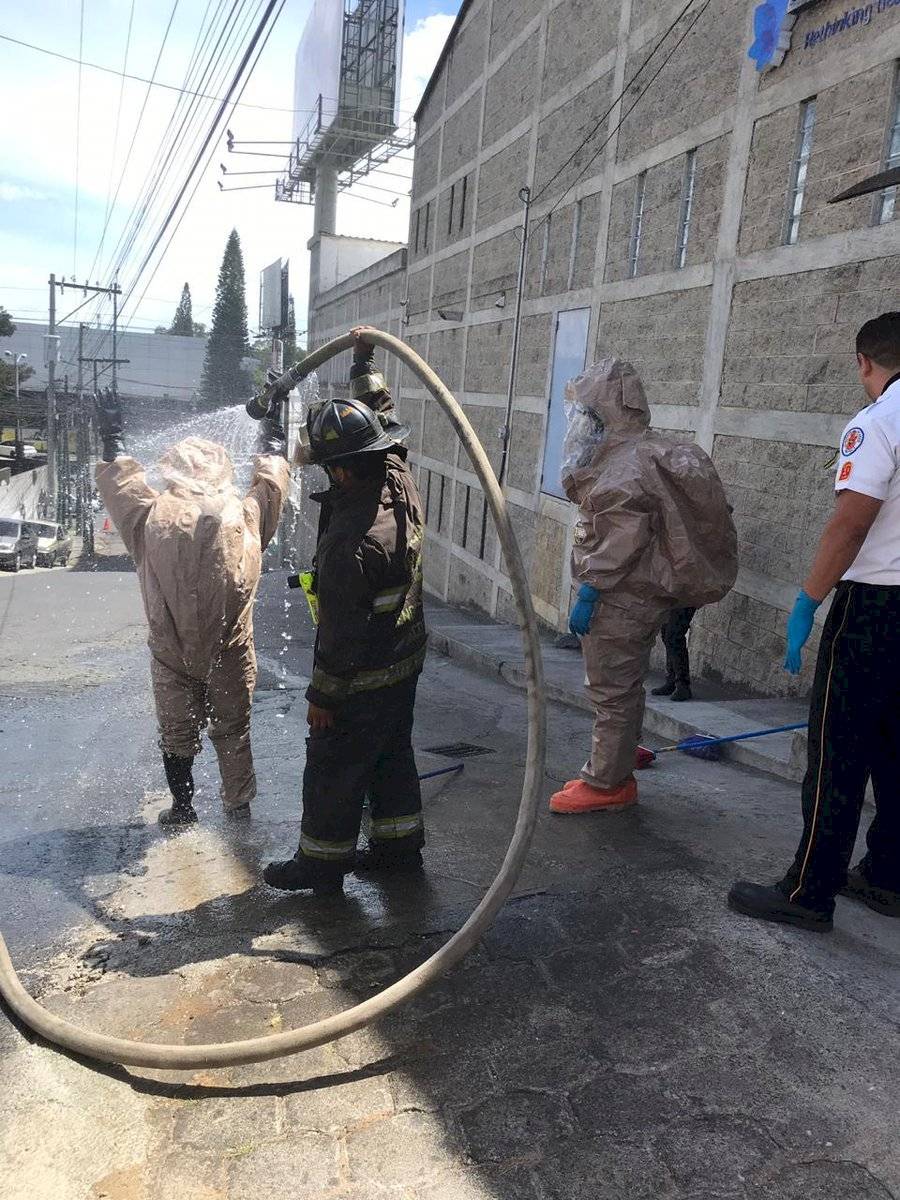 fuga de ácido fórmico en zona 2 de Mixco