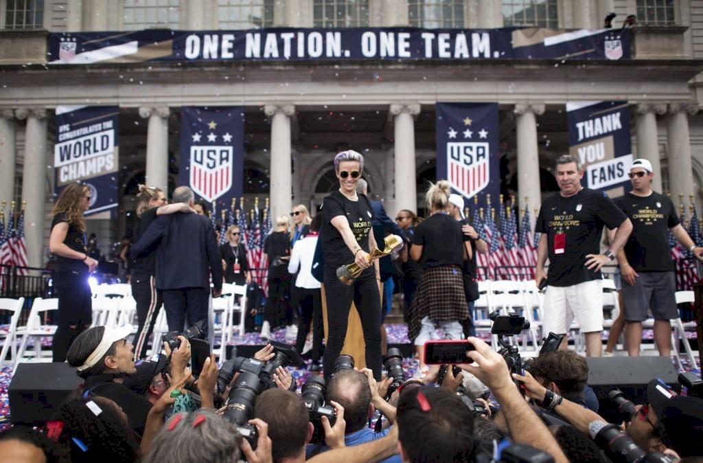 Nueva York recibe a campeonas del munfo del futbol