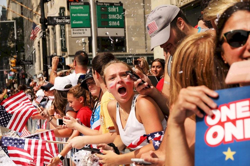 Nueva York recibe a campeonas del munfo del futbol