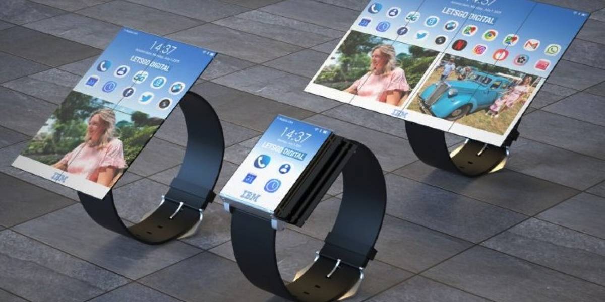 Esto sí es futurista: IBM patentó un reloj inteligente con pantalla plegable que se convierte en una tablet