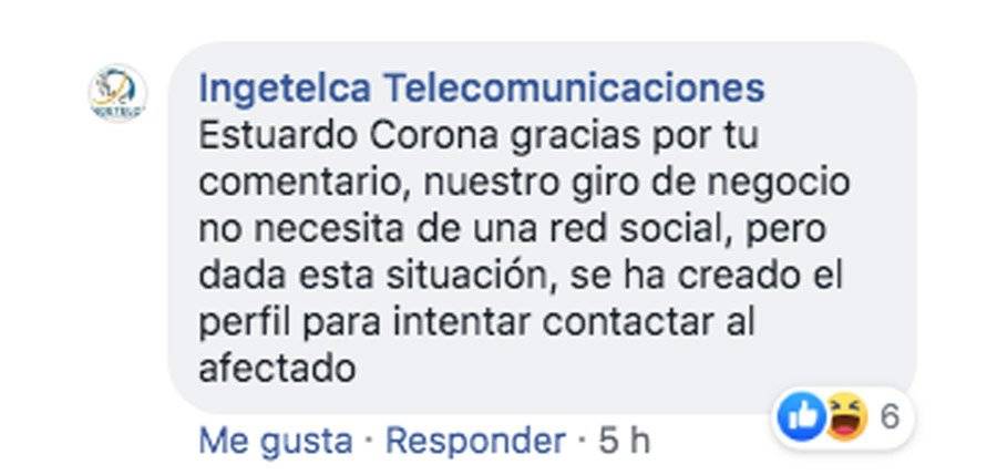 Comentario de Ingetelca