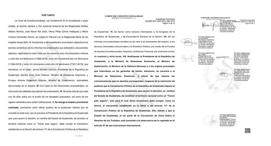Parte resolutiva de CC