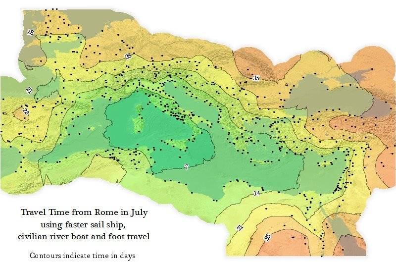 Mapa de calor imperio romano