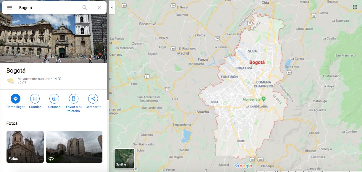 Bogotá Maps Ahora puedes recorrer 24 lugares turísticos de Bogotá a través de Google Maps con Street View